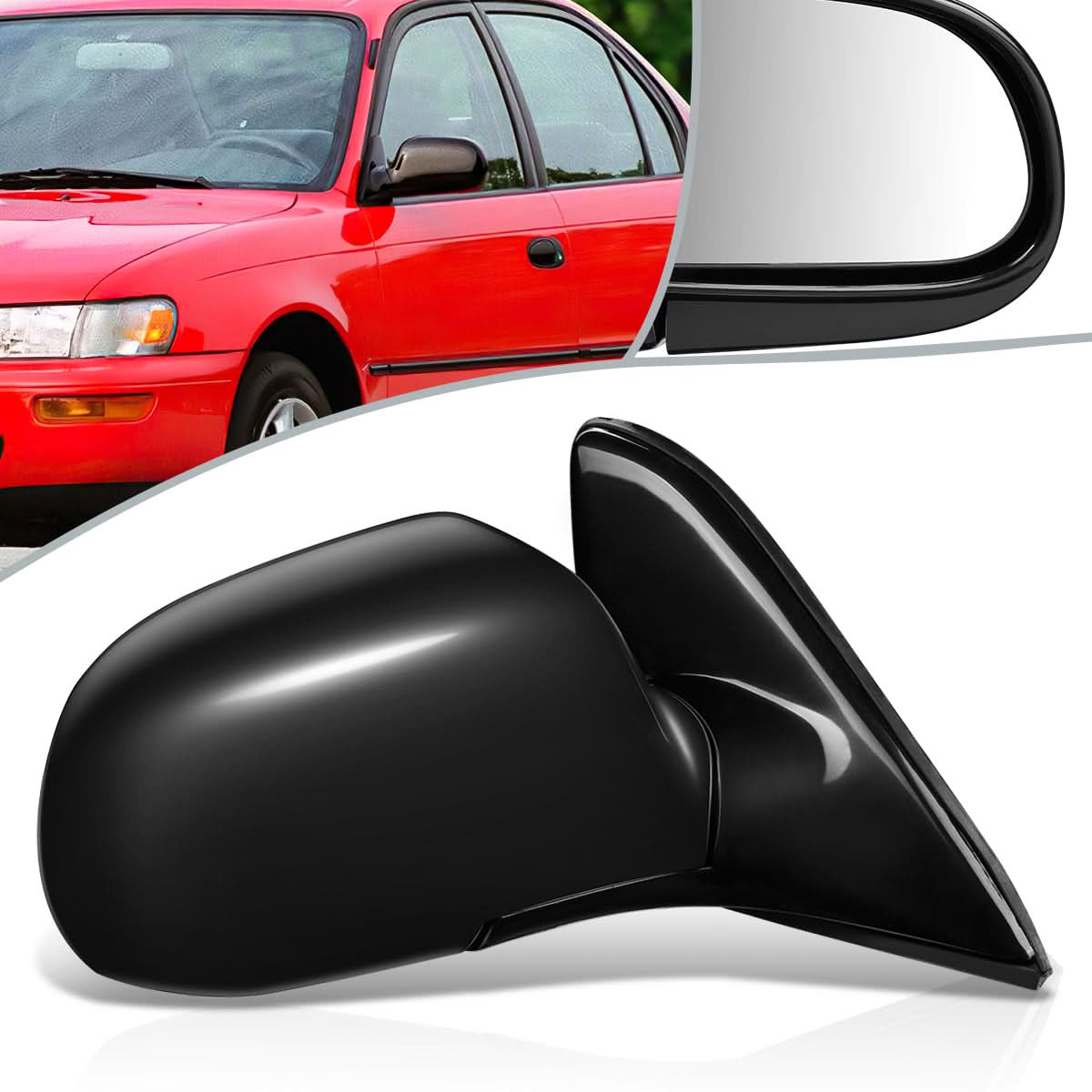 93-97 Toyota Corolla OEM Powered Folding Side Mirror Right