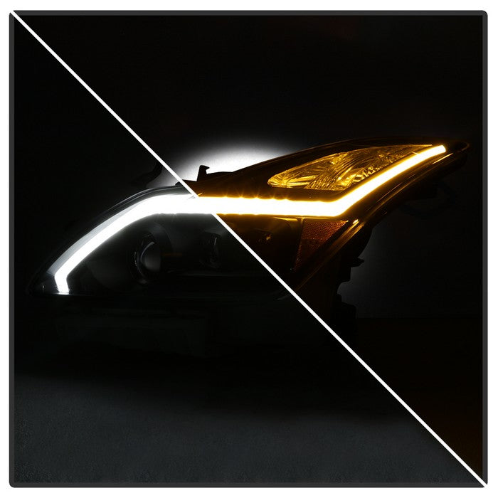 SPYDER xTune Infiniti G37 Coupe (non-AFS) 08-15 Projector Headlights - Black PRO-JH-IG3708-2D-LB-BK 9039331