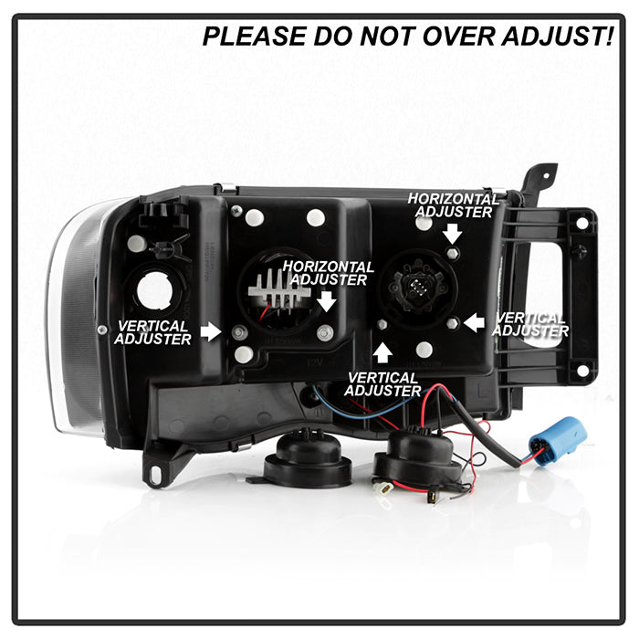 Spyder Dodge Ram 1500 02-05/Ram 2500/3500 03-05 High-Power LED Headlights - Black PRO-YD-DR02V2PL-BK 5088079