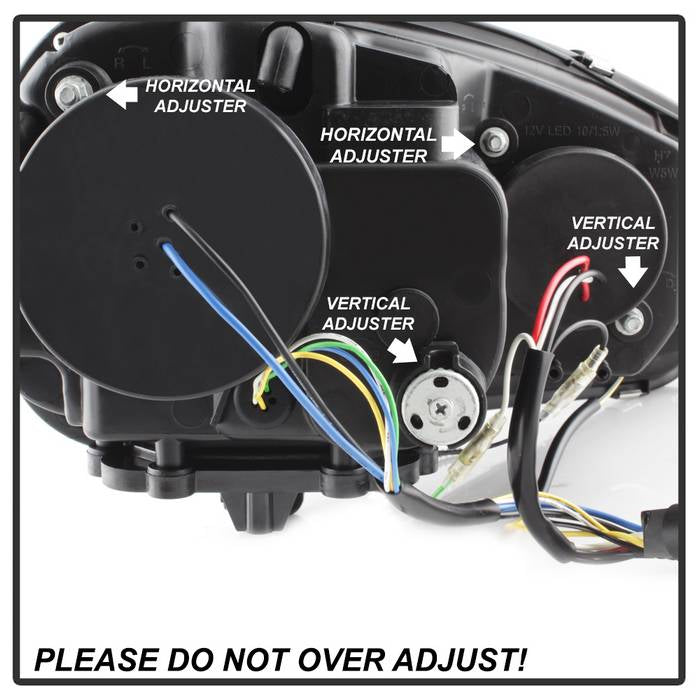 Spyder Volkswagen GTI 06-09/Jetta 06-09 Xenon/HID Model Only - DRL Black PRO-YD-VG06-HID-DRL-BK 5017529