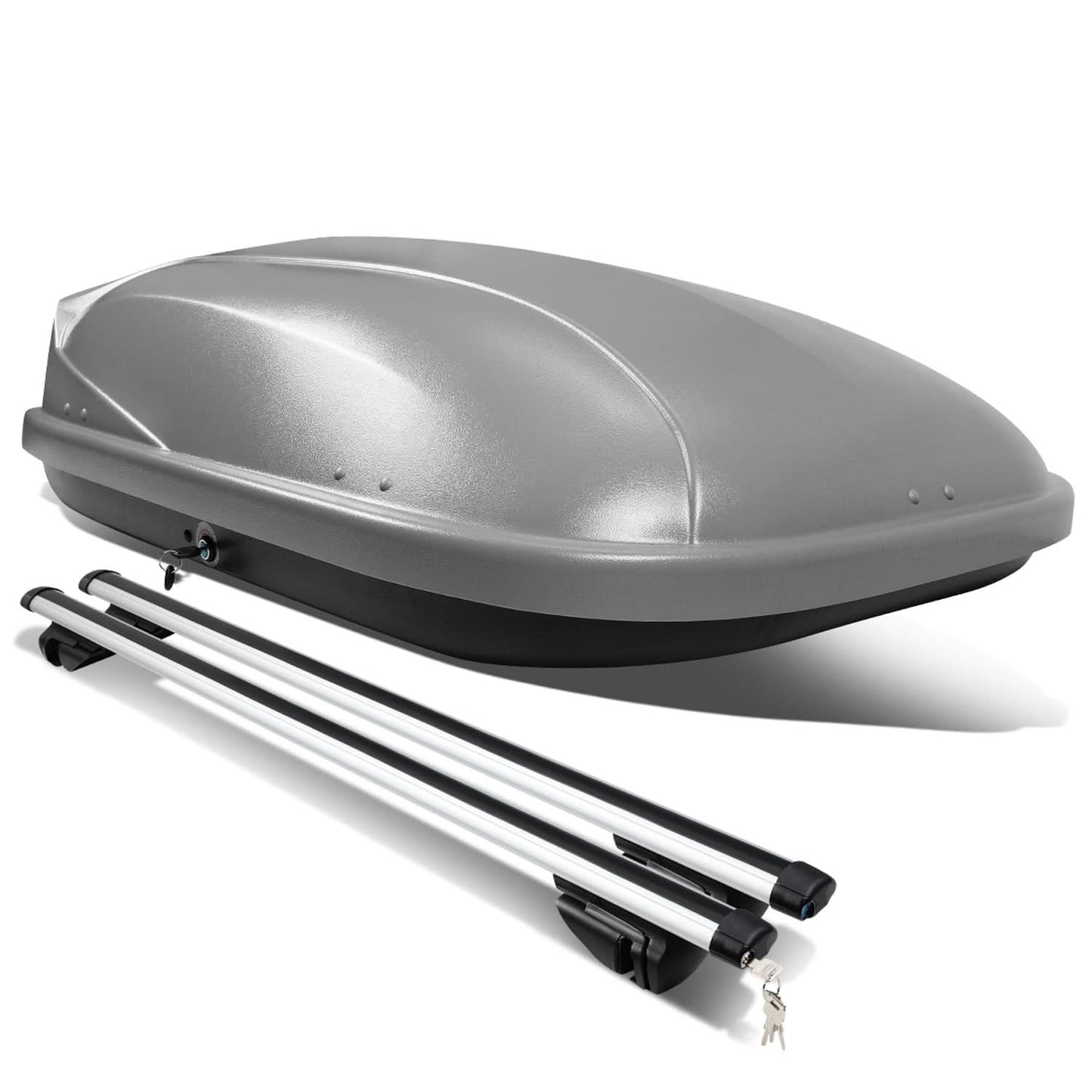Universal Roof Rack Cross Bars + Cargo Box 120CM Gray
