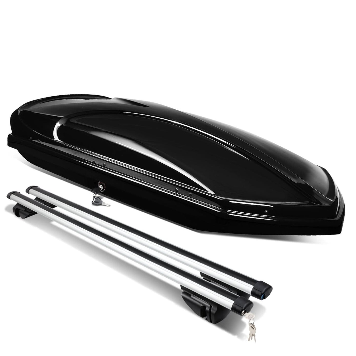 Universal Roof Rack Cross Bars + Cargo Box 135CM Black