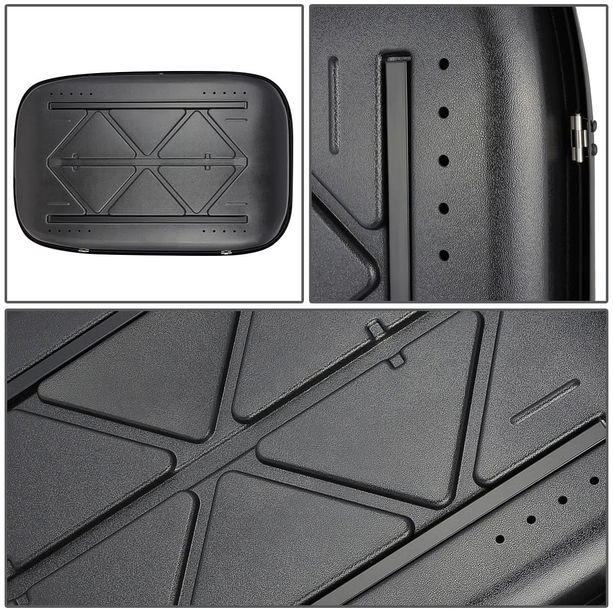 Universal Roof Rack Cargo Box 330L 133cm - Glossy Black