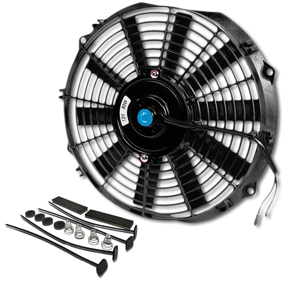 12" Black Radiator Cooling Fan