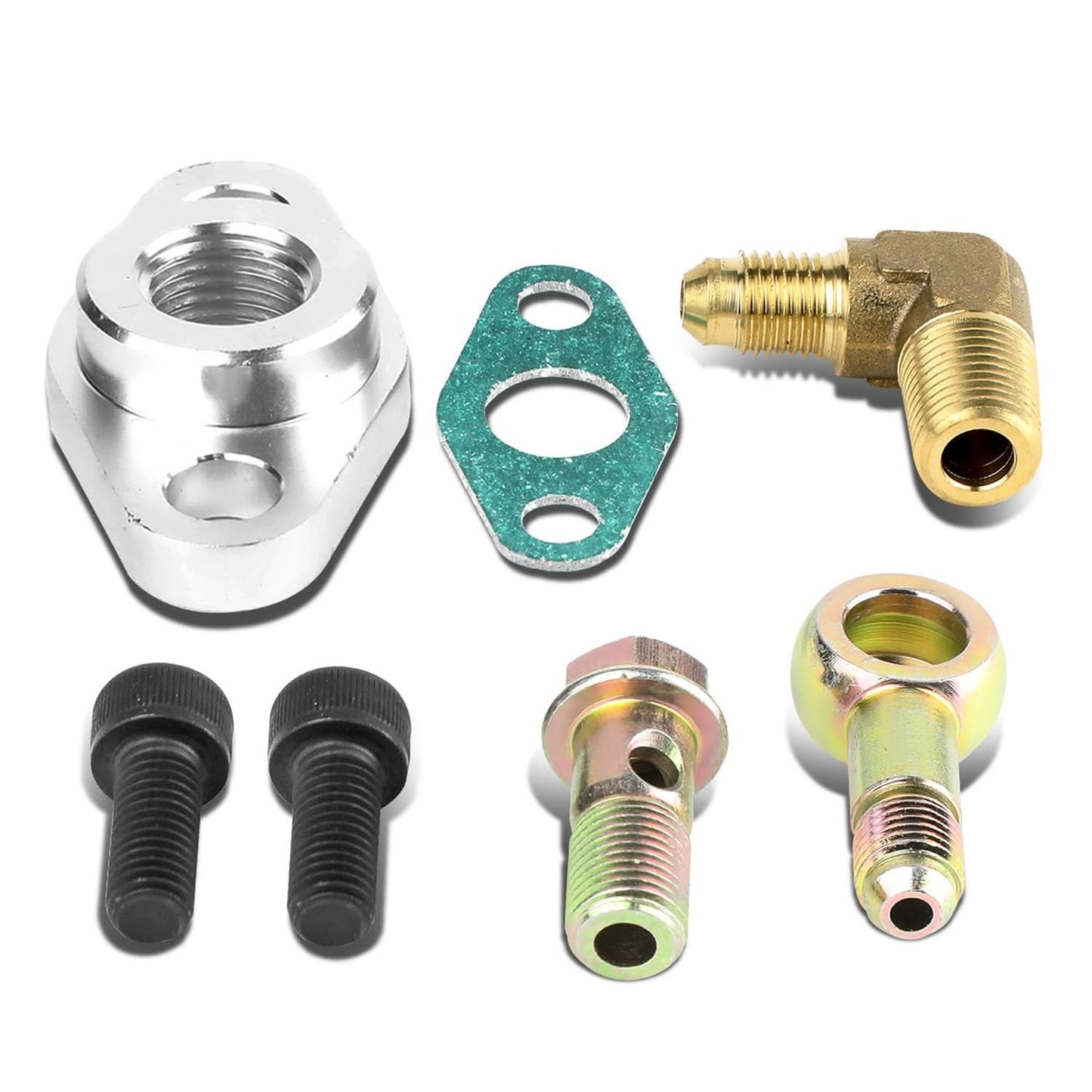 Oil Feed Line Adapter with Banjo Bolt 4AN No Hose