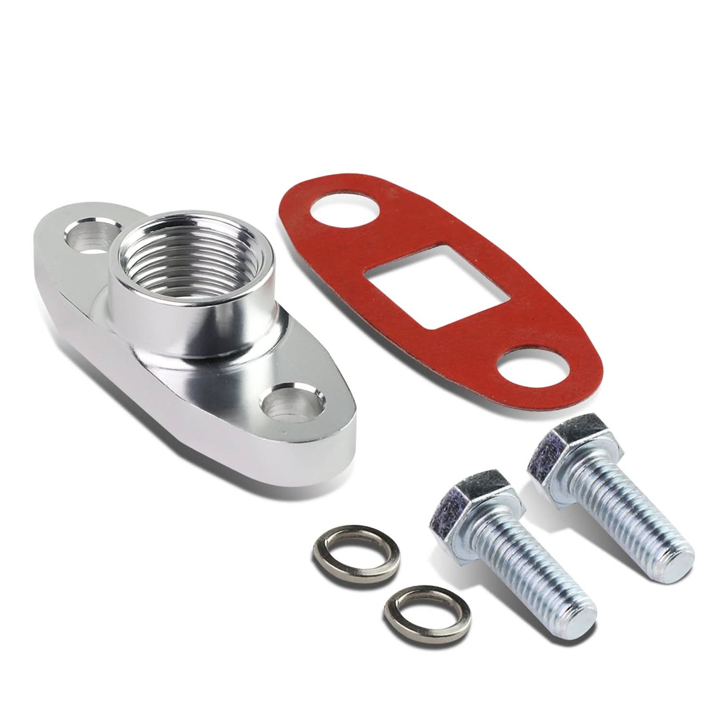 Oil Drain Line Flange Kit with Gasket and Bolts 10 AN Fitting