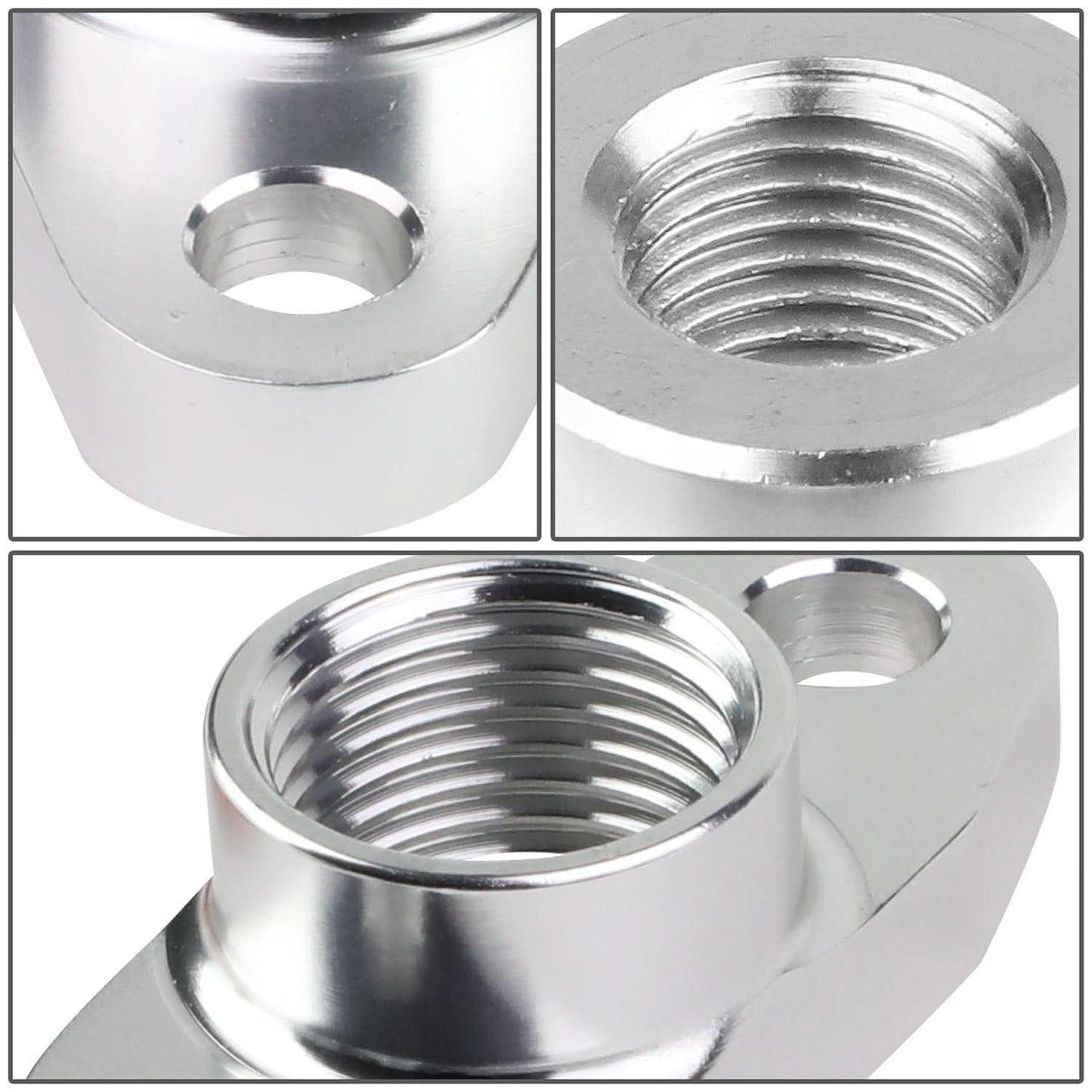 Oil Drain Line Flange Kit with Gasket and Bolts 10 AN Fitting