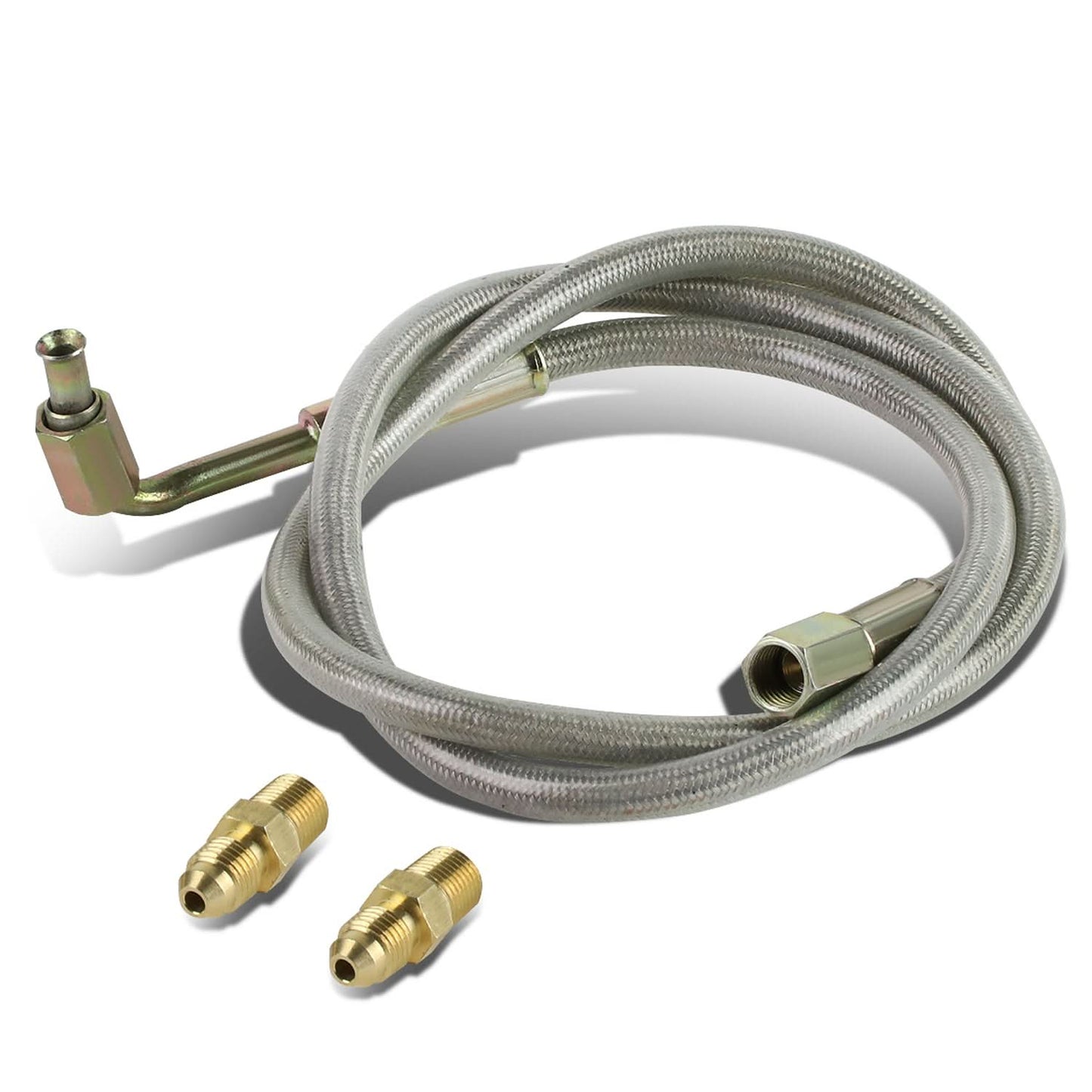 4AN Oil Feed Line - 90 Degree Fittings Both Ends