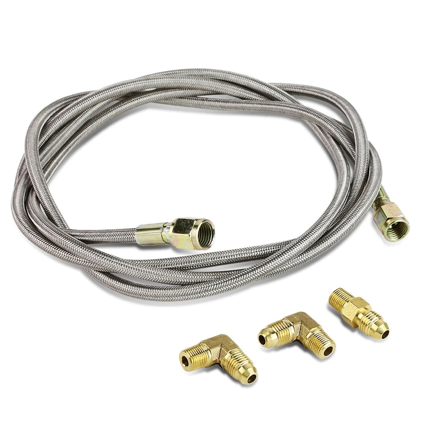 4AN Oil Feed Line Straight Fittings Both Ends