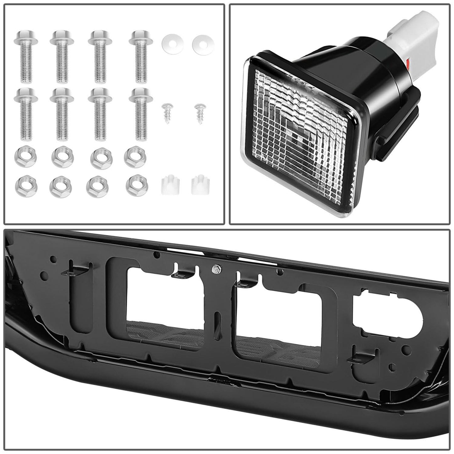 2016-2023 Toyota Tacoma Rear Bumper with Sensor Hole - Black