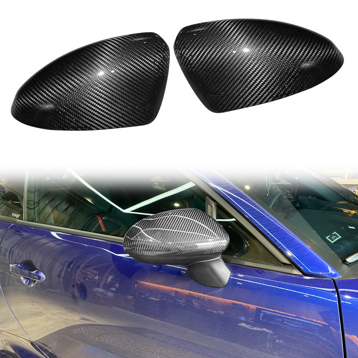 2022-2025 Subaru BRZ & Toyota GR86 Side Mirror Covers Carbon Fiber