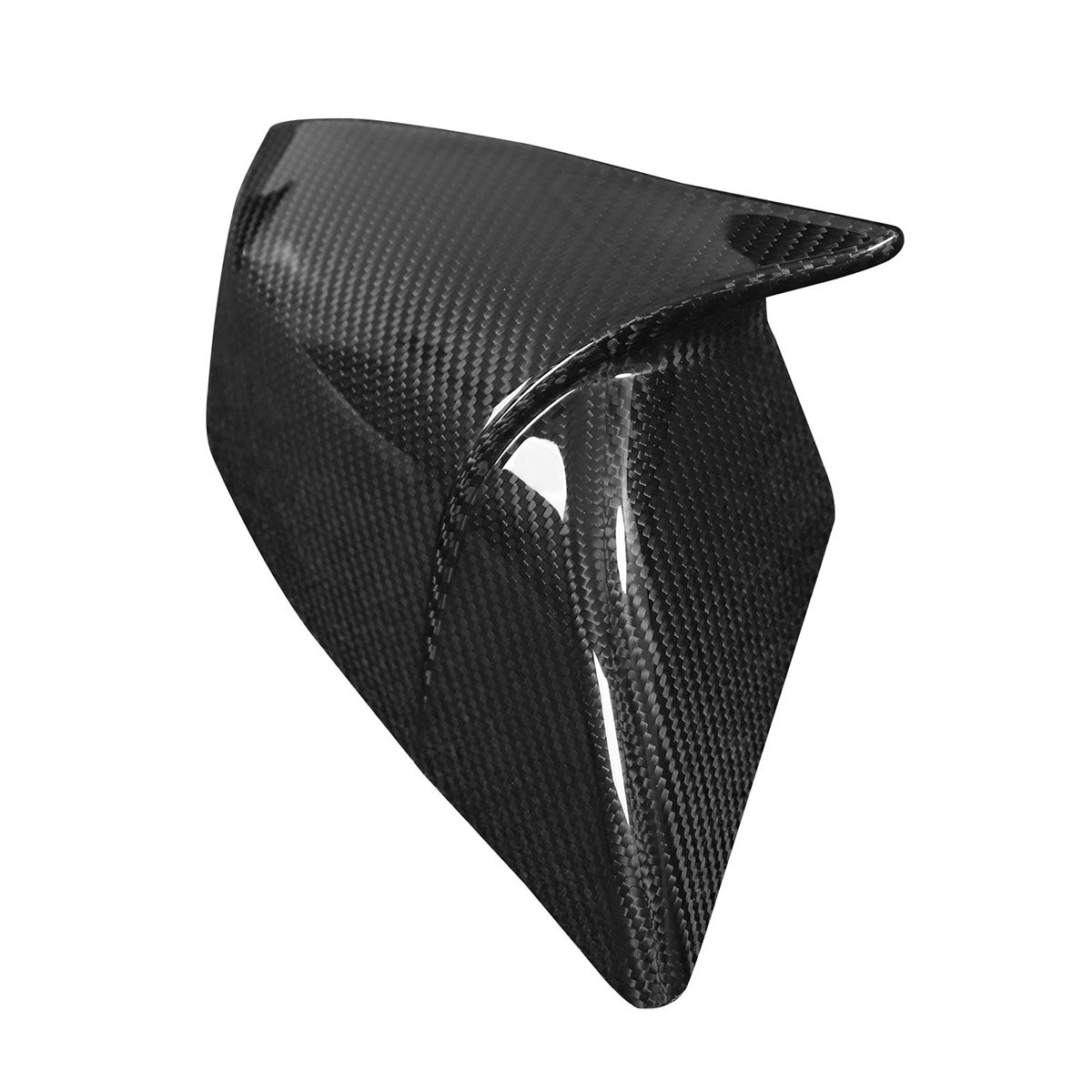 2021-2025 Tesla Model S Gloss Black Side Mirror Cover Dry Carbon Fiber