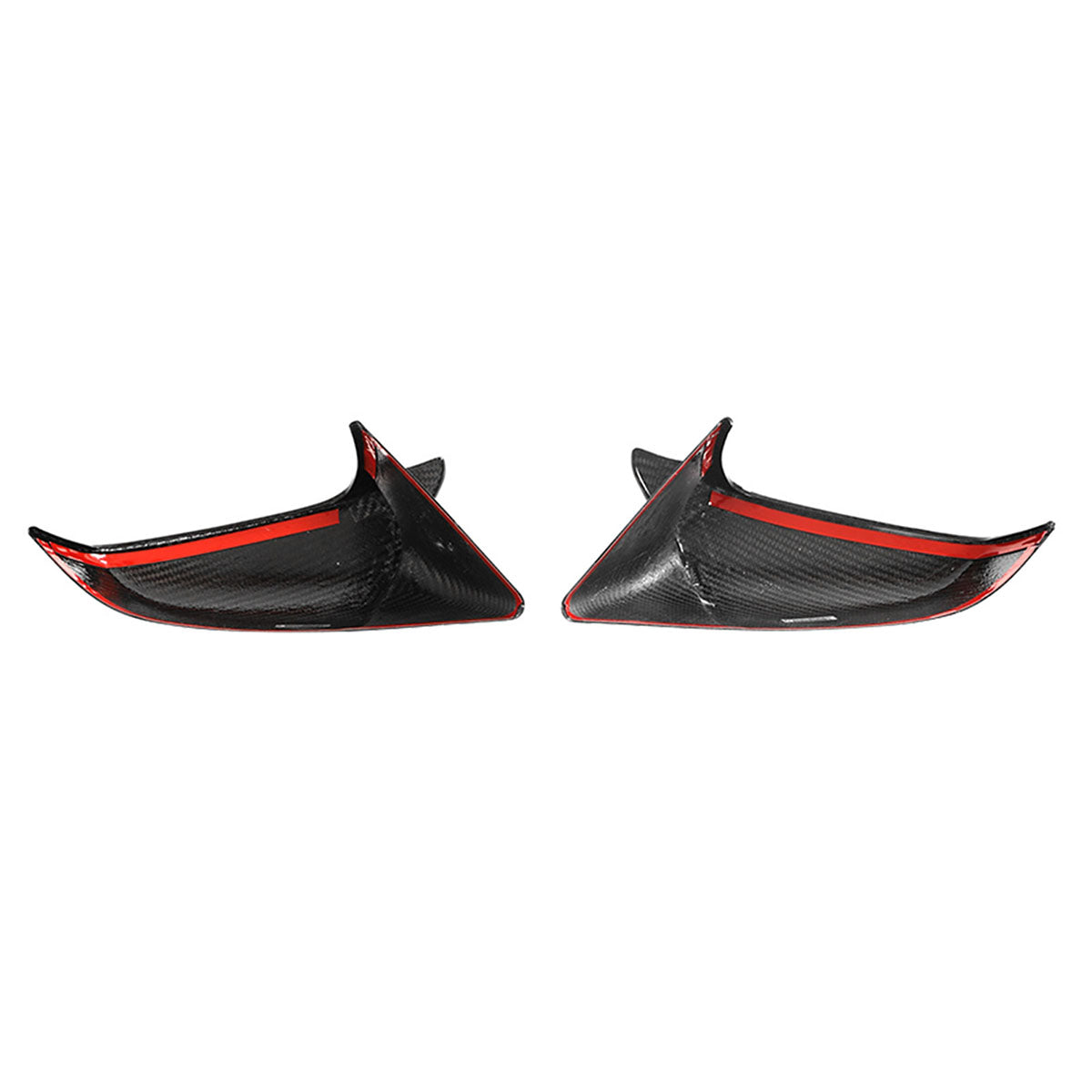2021-2025 Tesla Model S Gloss Black Side Mirror Cover Dry Carbon Fiber