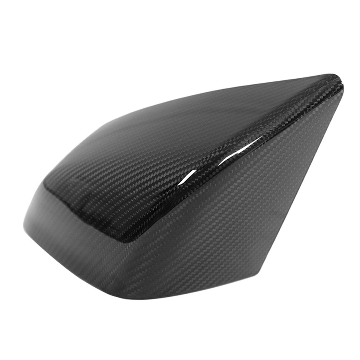 2021-2025 Tesla Model S OE Gloss Black Mirror Covers Dry Carbon Fiber