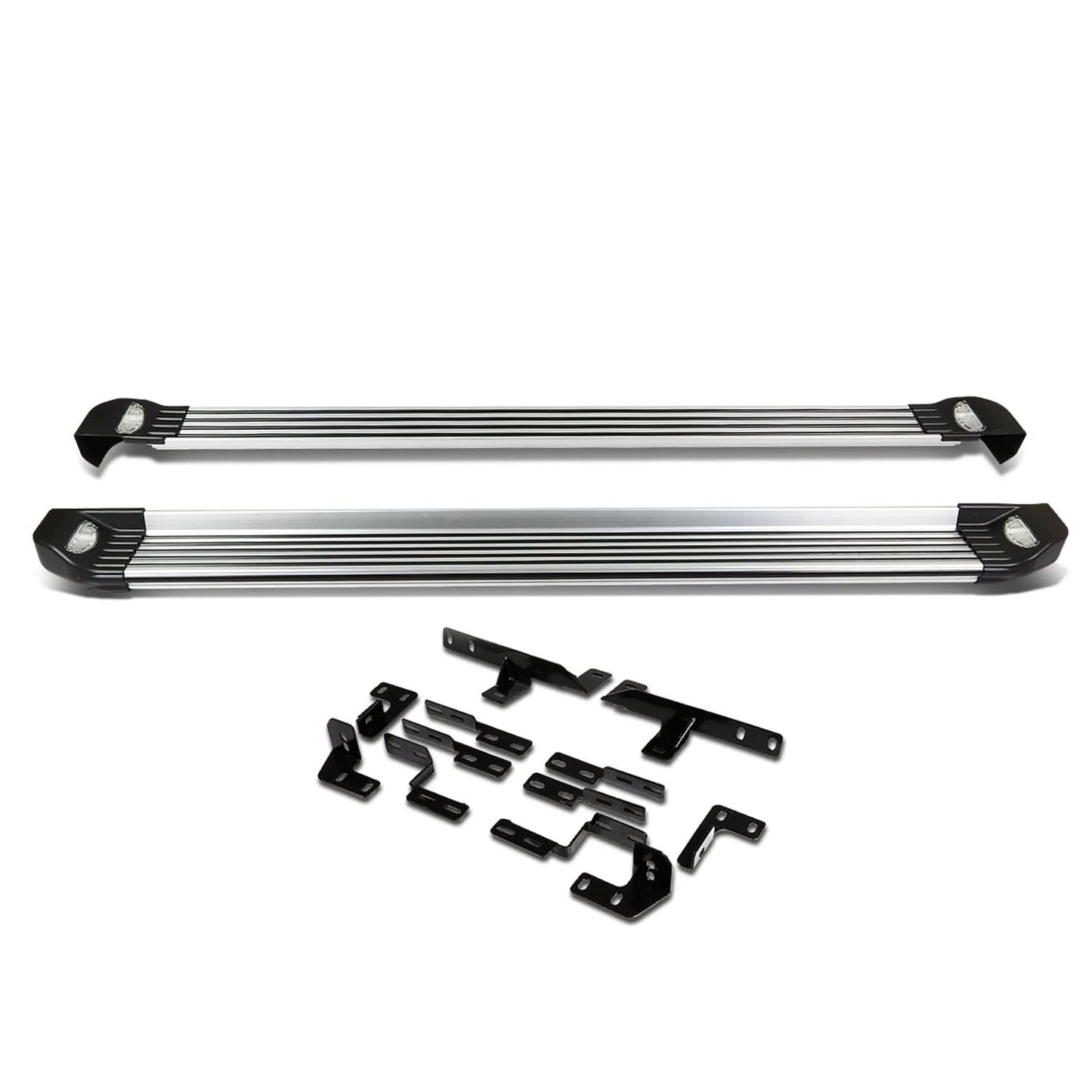2008-2013 Toyota Highlander LED Running Boards Aluminum Black