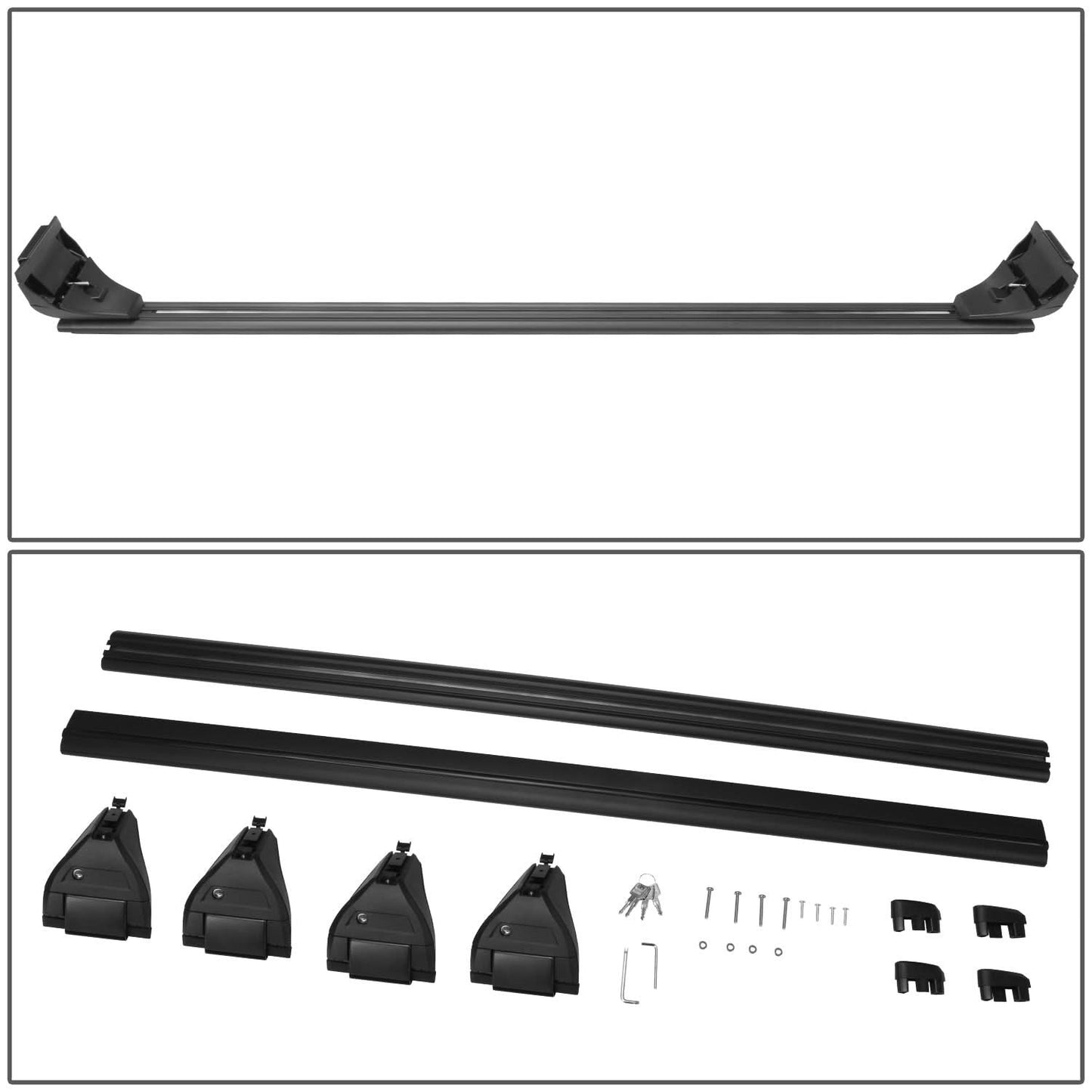 2007-2022 Jeep Wrangler JK/JL Roof Rack Crossbar System - Aluminum