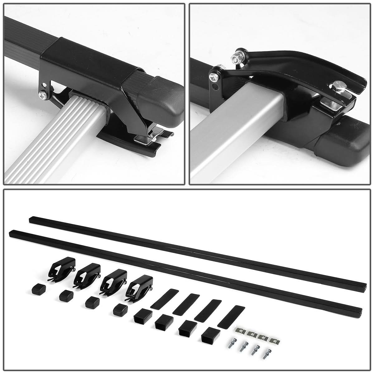 50 Inch Square Aluminum Roof Rack Crossbar - Black