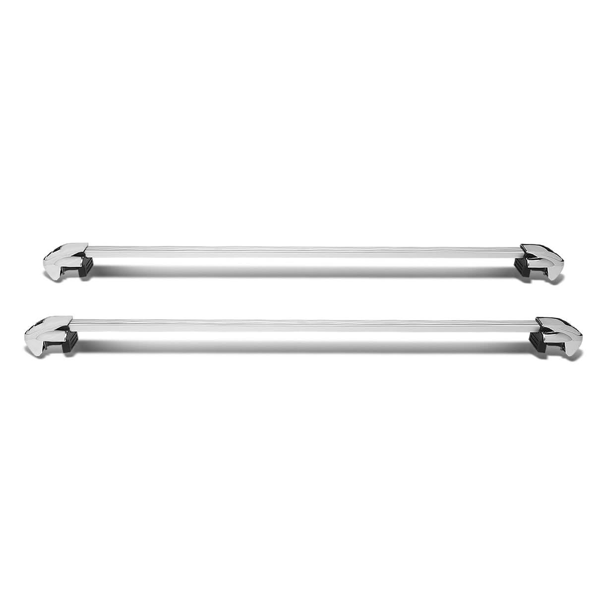 50" Aluminum Square Bar Roof Rack Crossbar with Lock - Silver