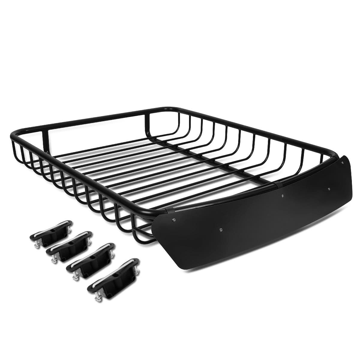 Universal 51" x 40" Steel Roof Rack Basket - Black