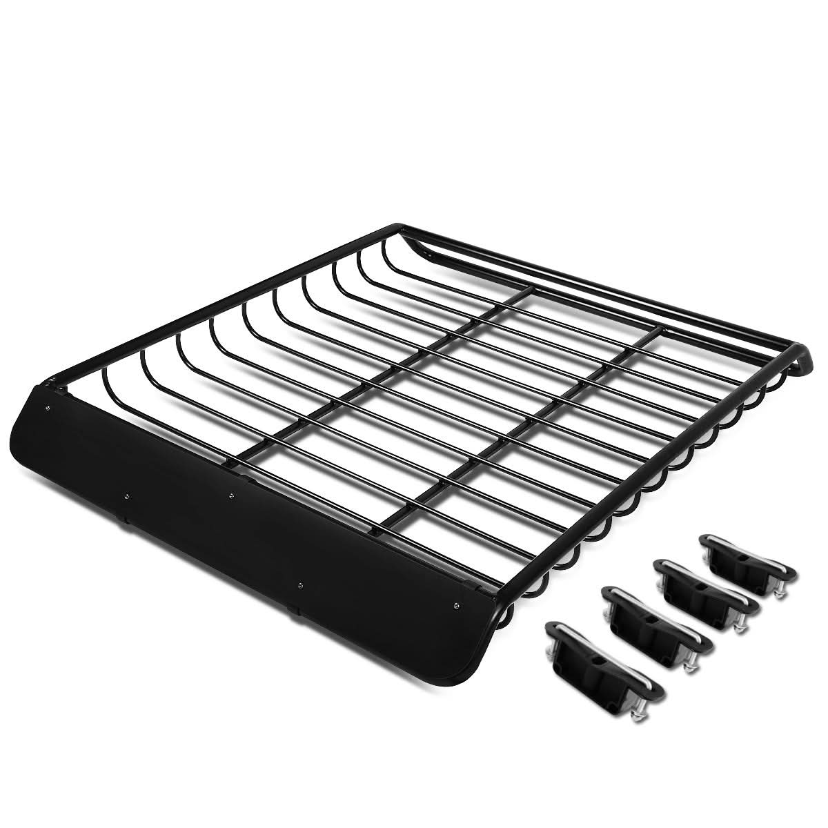 Universal 53x40 Steel Roof Rack Basket - Black