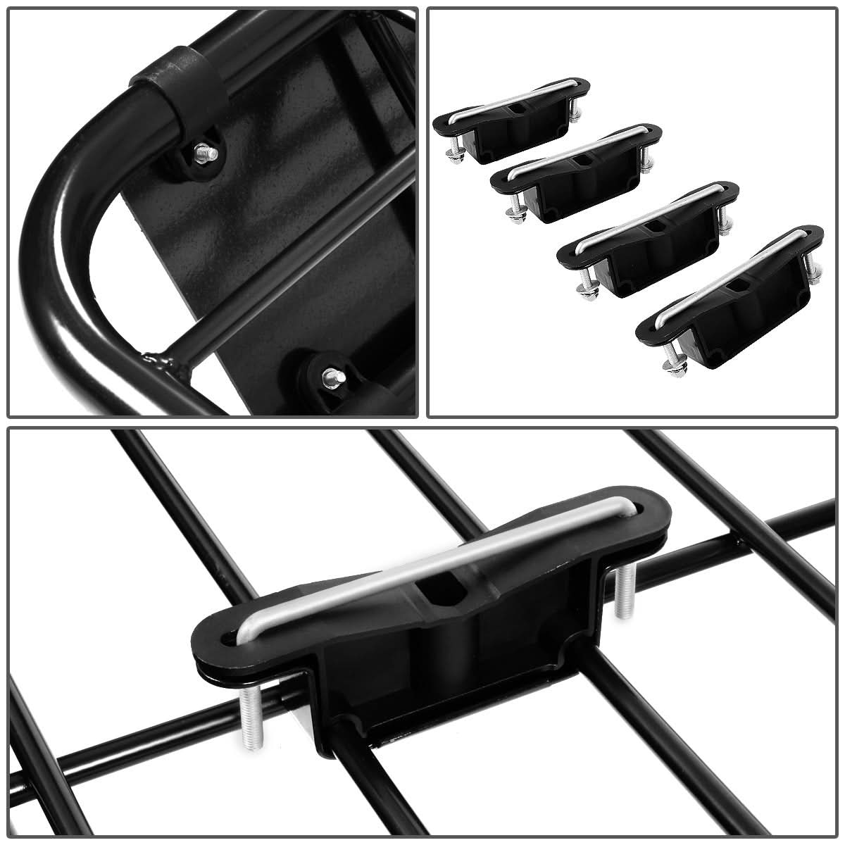 Universal 53x40 Steel Roof Rack Basket - Black