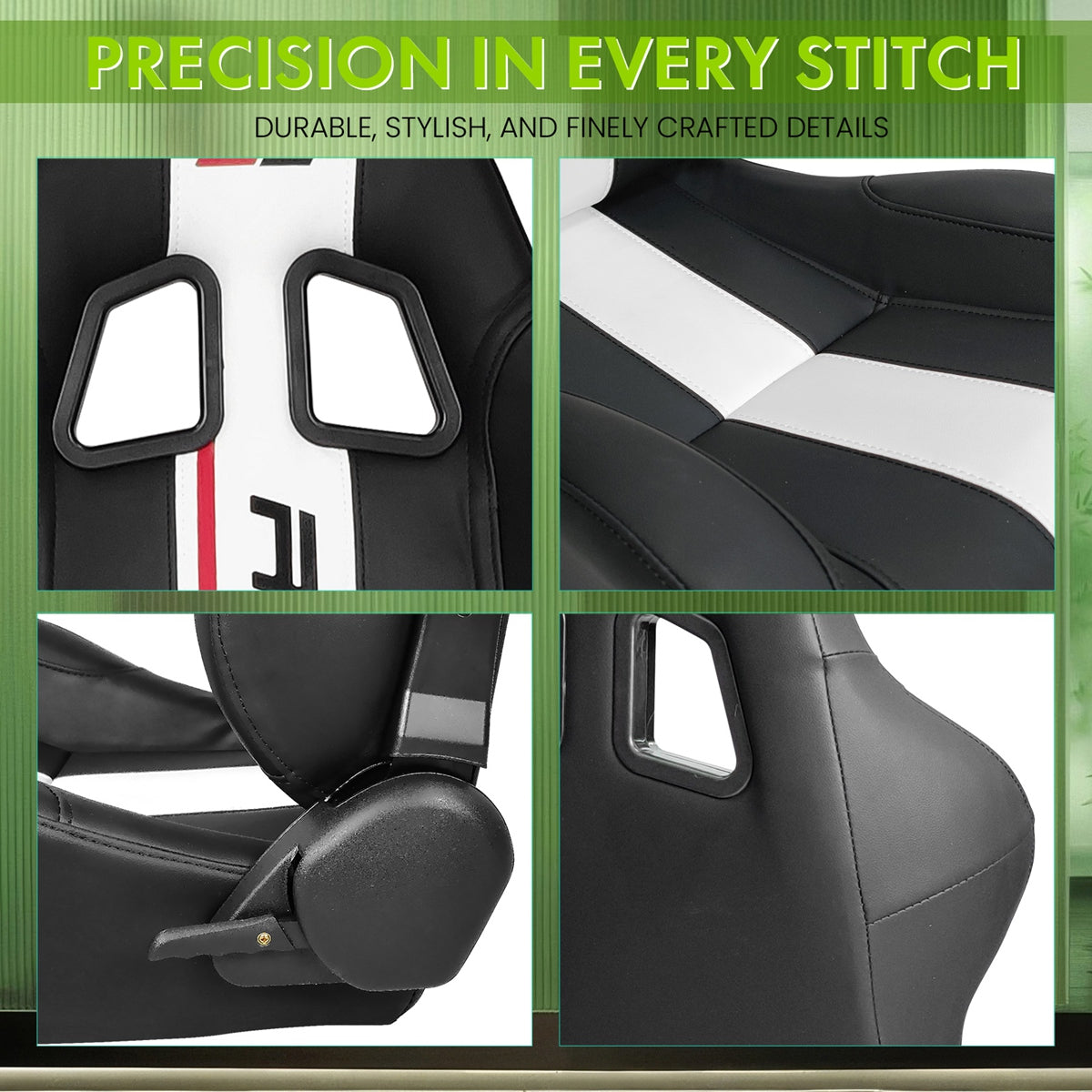 Universal Reclinable Left Driver Side Racing Seat Dual Slider