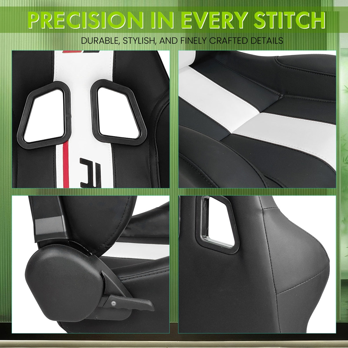 Universal Reclinable Right Passenger Side Racing Seat Dual Slider