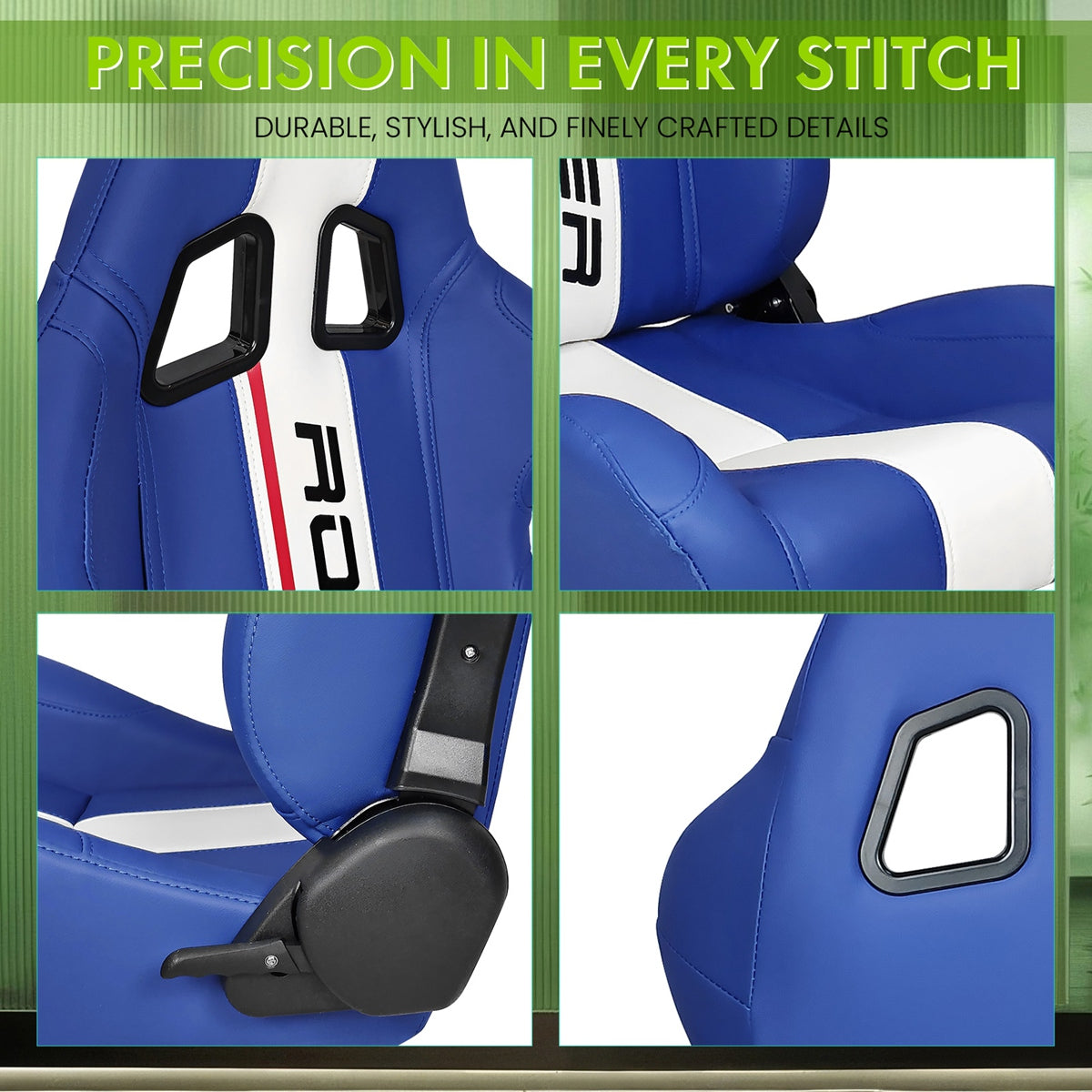 Universal Reclinable Left Driver Side Racing Seat Dual Slider