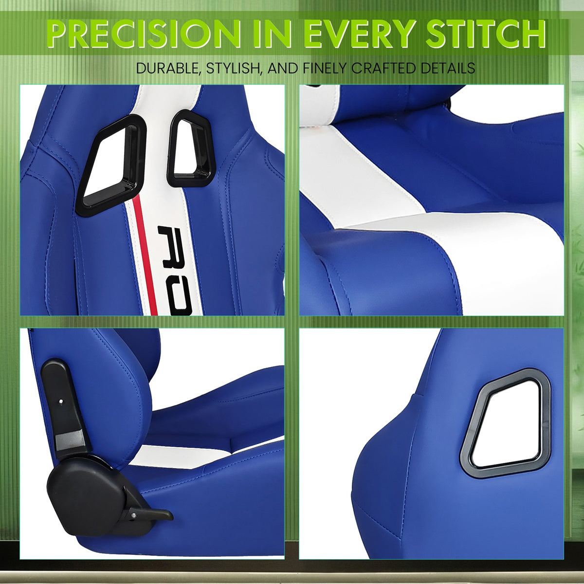 Universal Reclinable Right Passenger Side Racing Seat Dual Slider