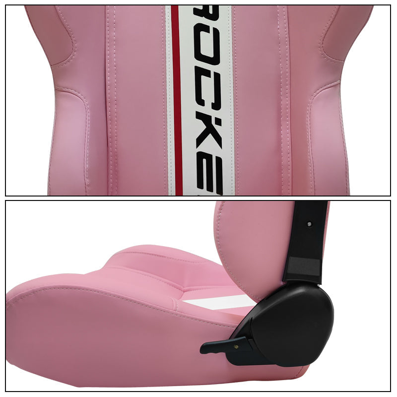 Universal Racing Seat Dual Slider PU Carbon Leather