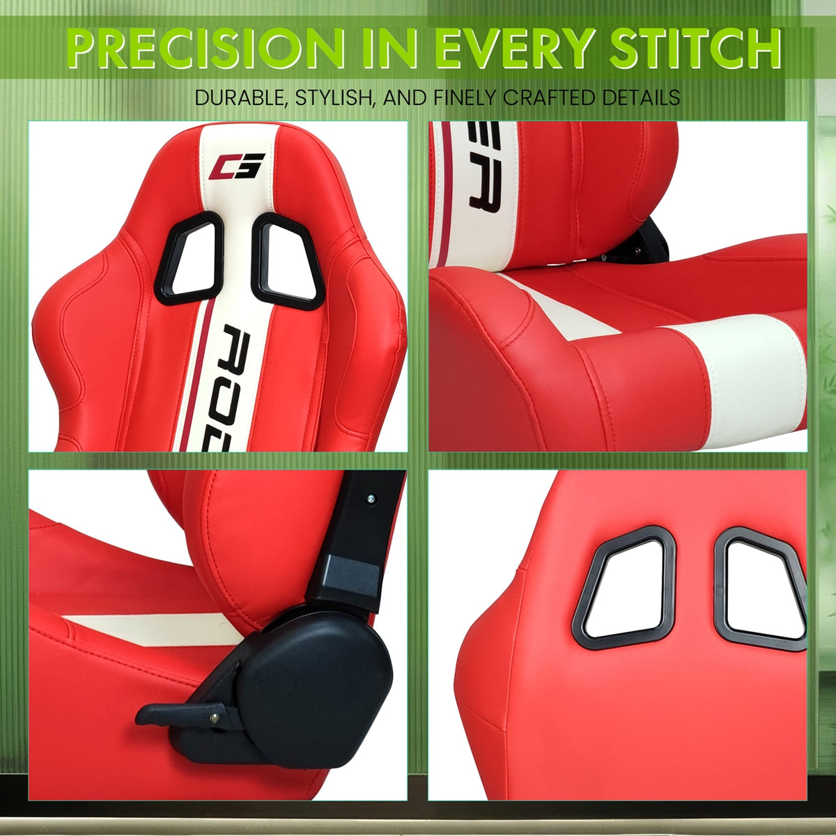 Universal Reclinable Left Driver Side Racing Seat Dual Slider