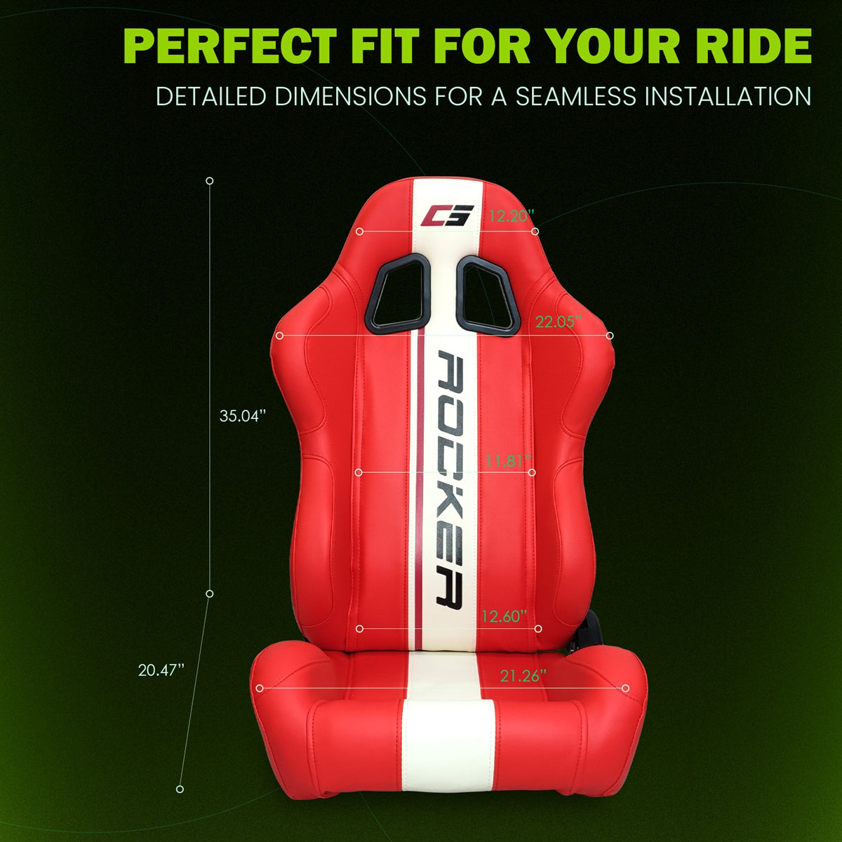 Universal Reclinable Left Driver Side Racing Seat Dual Slider