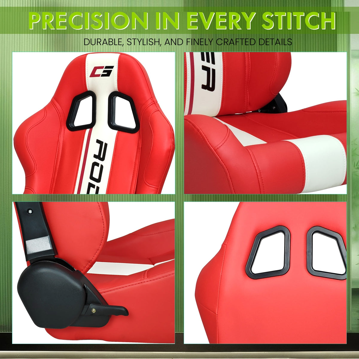 Universal Reclinable Right Passenger Side Racing Seat Dual Slider