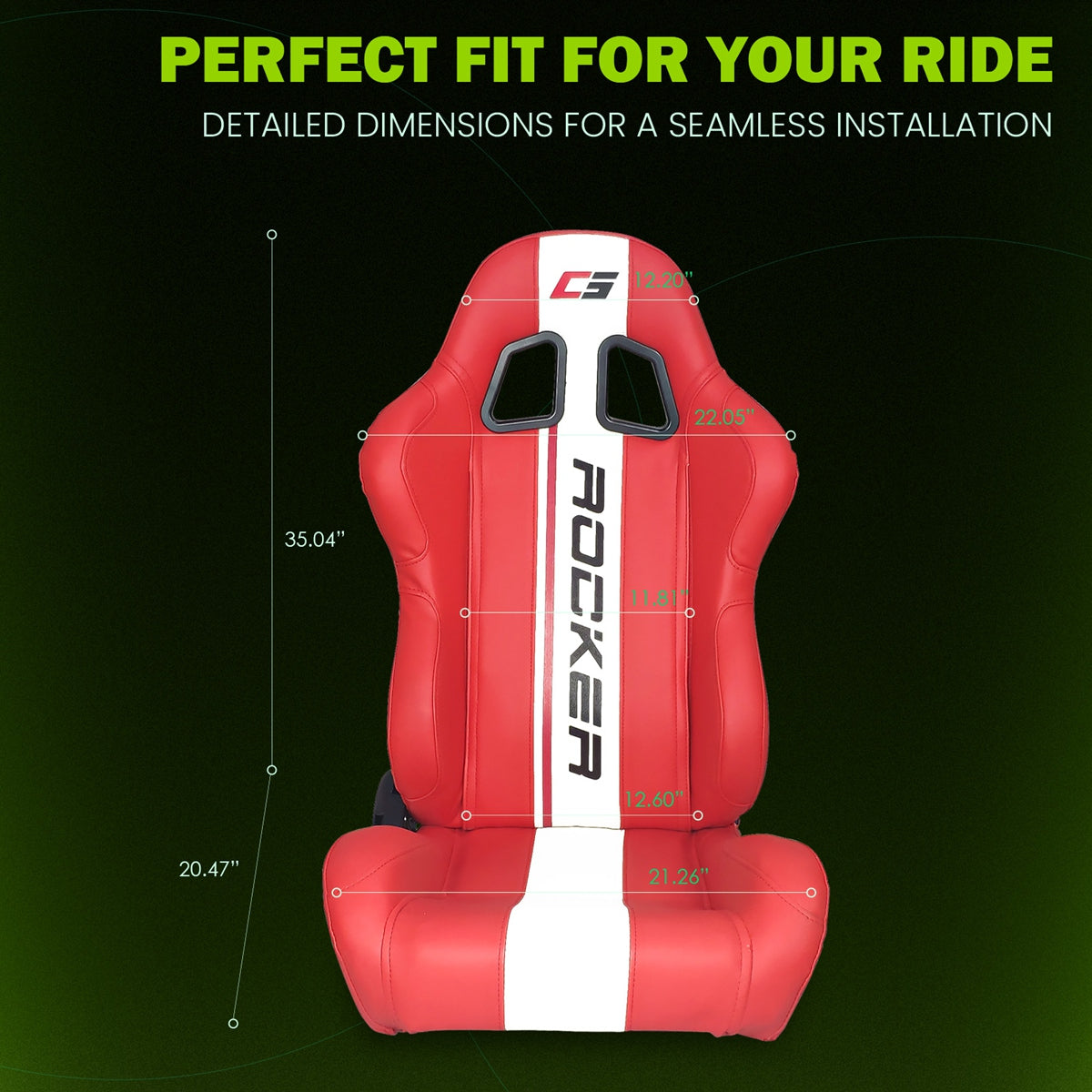 Universal Reclinable Right Passenger Side Racing Seat Dual Slider