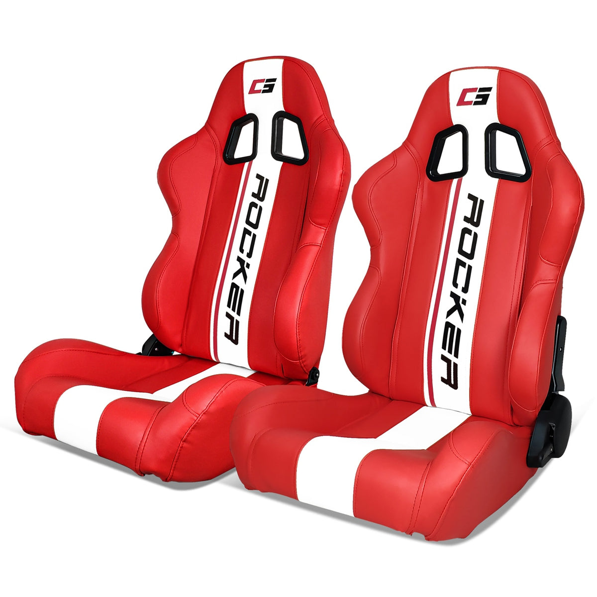 Universal Racing Seat Dual Slider PU Carbon Leather