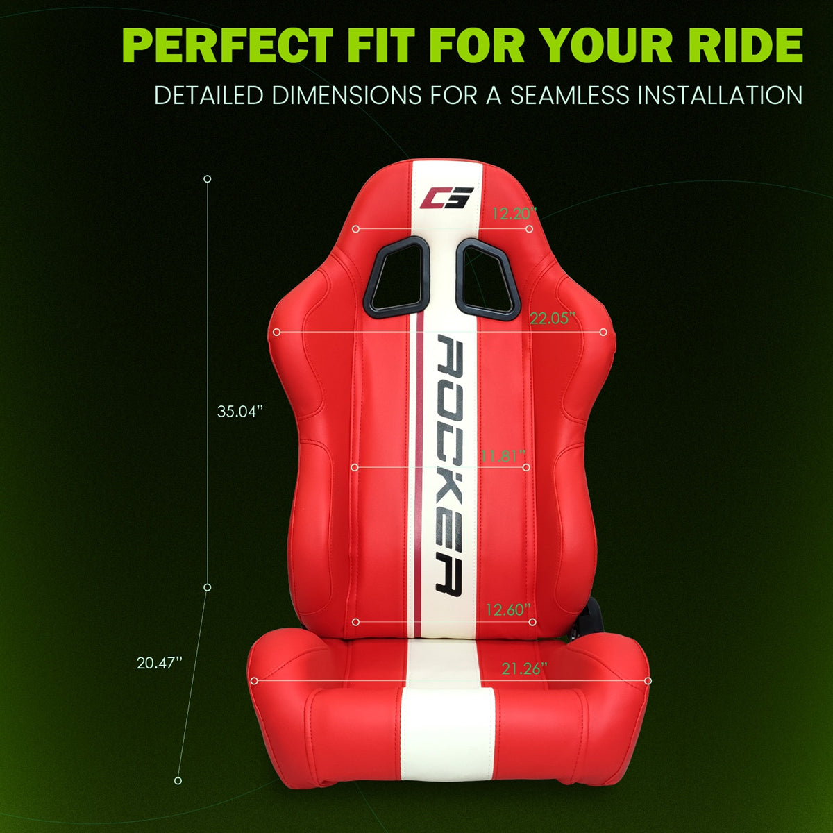 Universal Racing Seat Dual Slider PU Carbon Leather