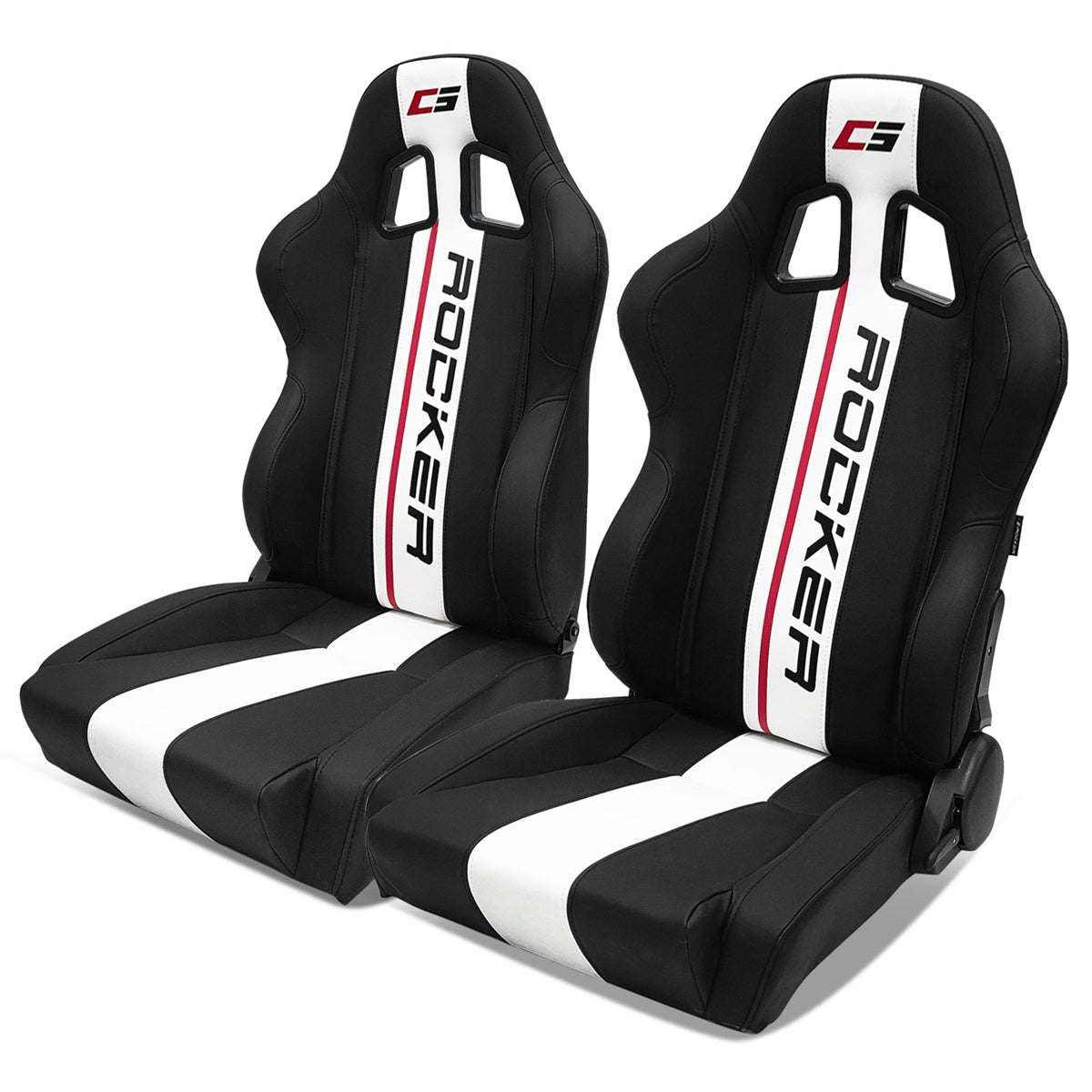 Universal Racing Seat Dual Slider PU Carbon Leather