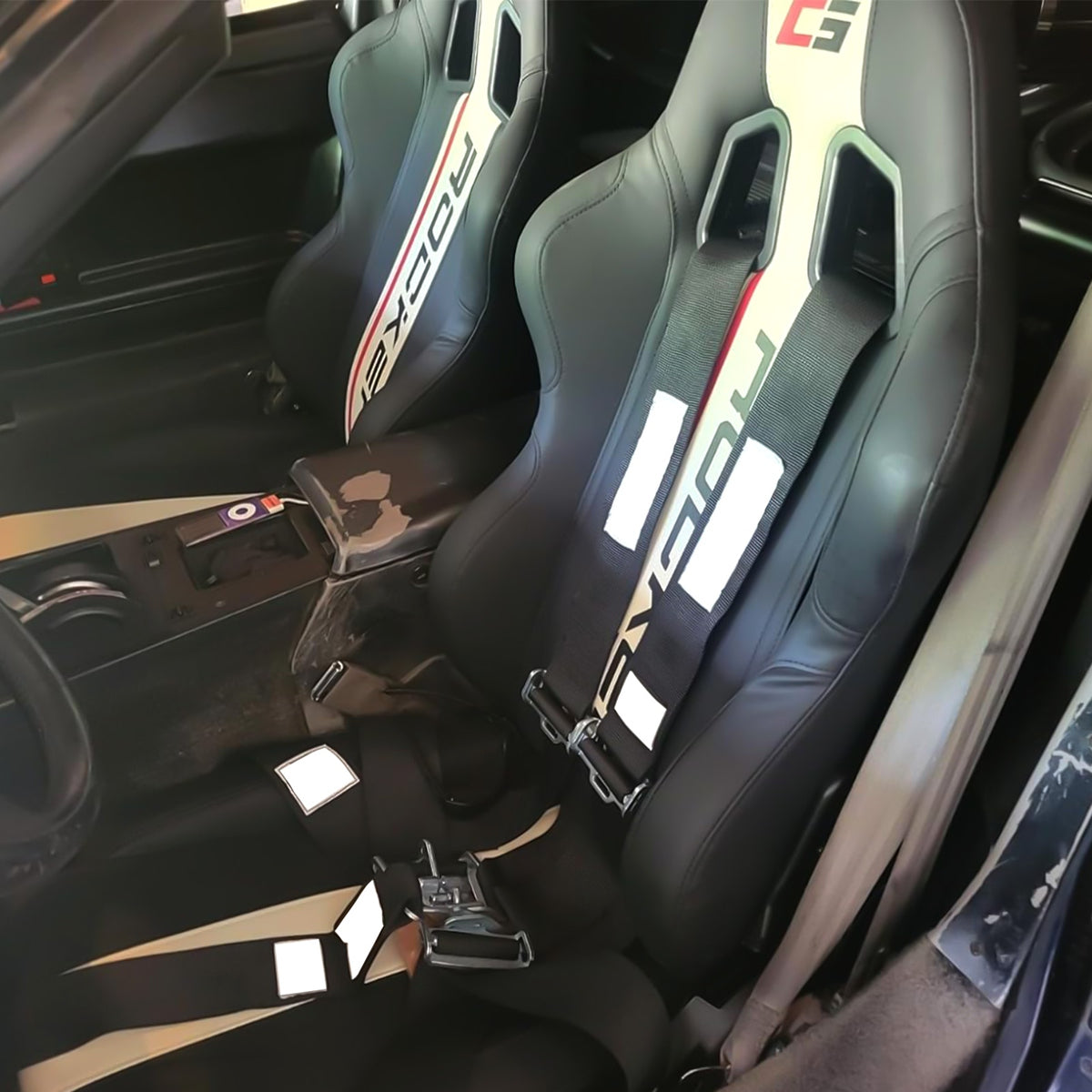 Universal Racing Seat Dual Slider PU Carbon Leather