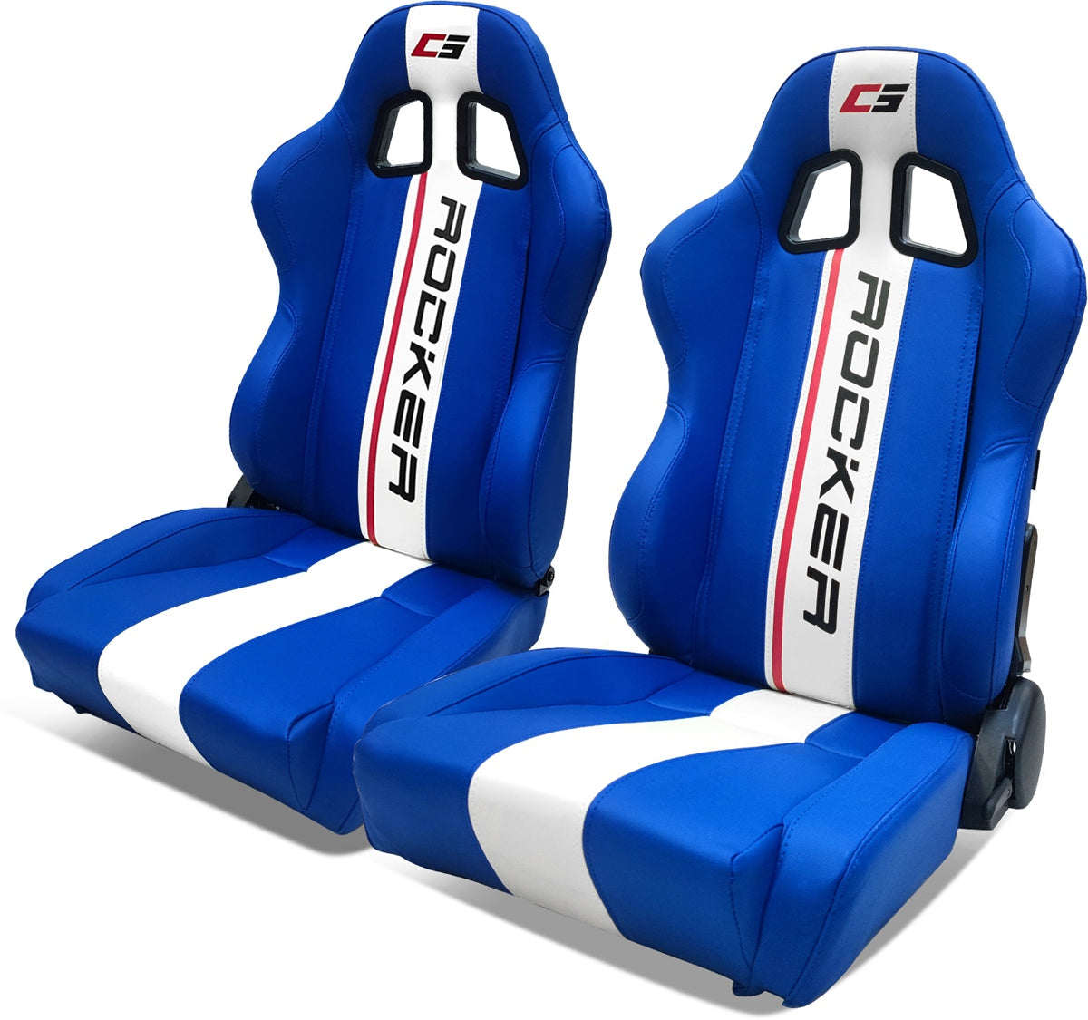 Universal Racing Seat Dual Slider PU Carbon Leather