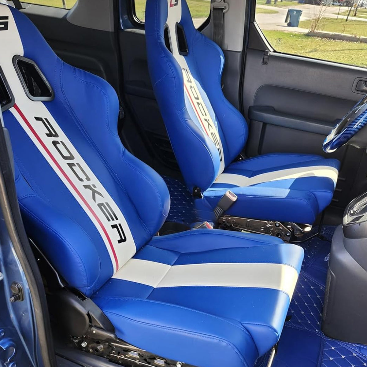 Universal Racing Seat Dual Slider PU Carbon Leather