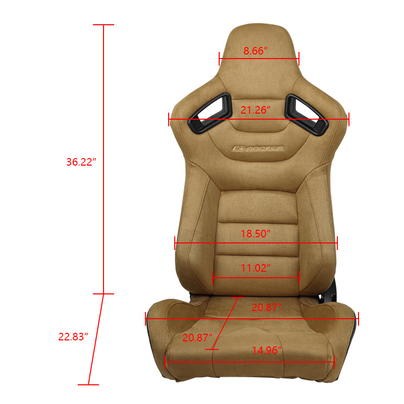Universal Reclinable Left Driver Side Racing Seat Dual Slider