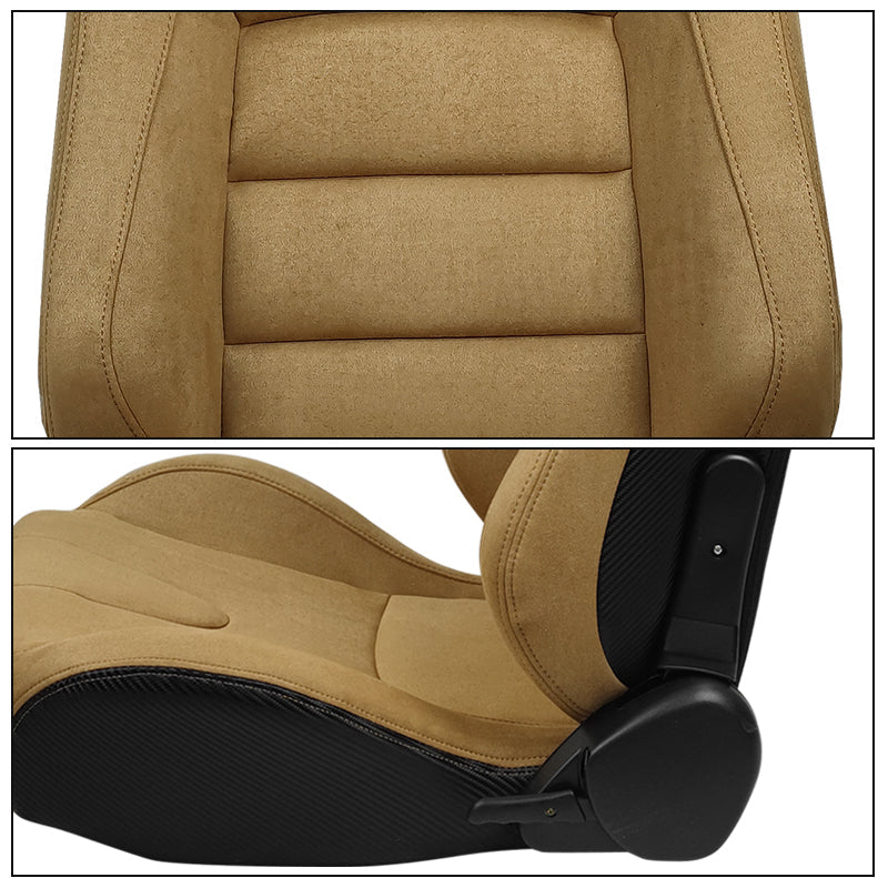 Universal Reclinable Left Driver Side Racing Seat Dual Slider