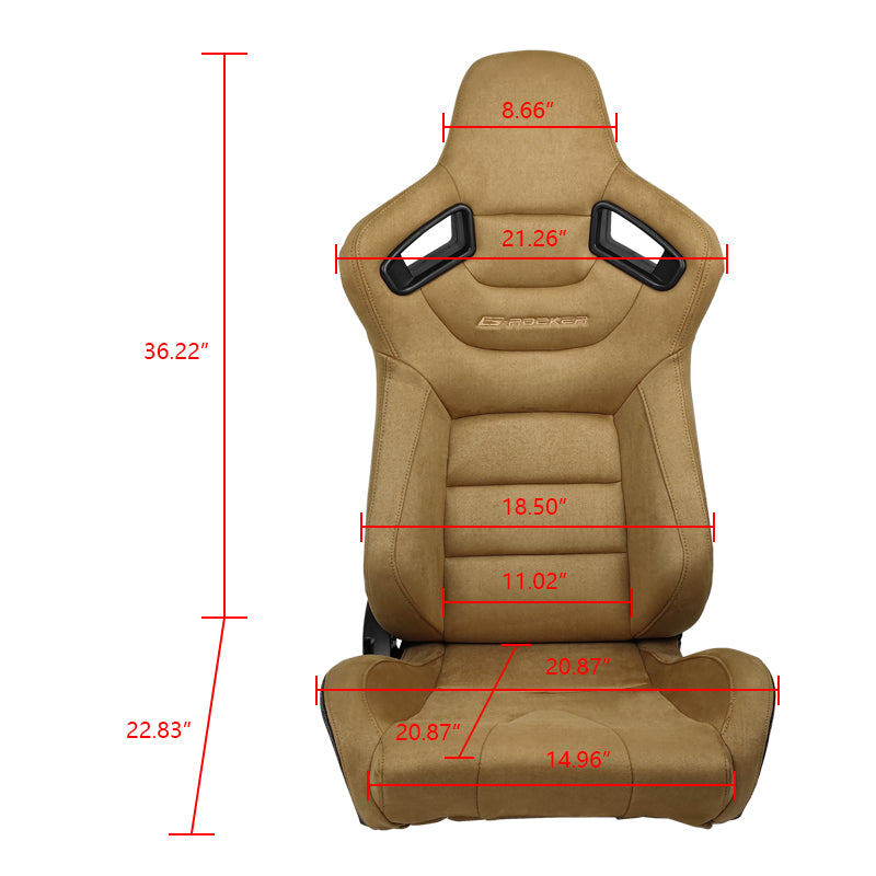 Universal Reclinable Right Passenger Side Racing Seat Dual Slider