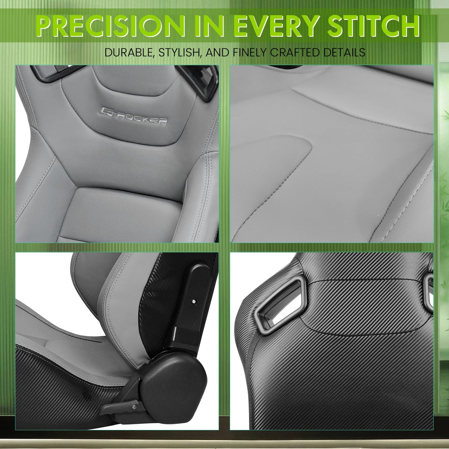 Universal Reclinable Left Driver Side Racing Seat Dual Slider