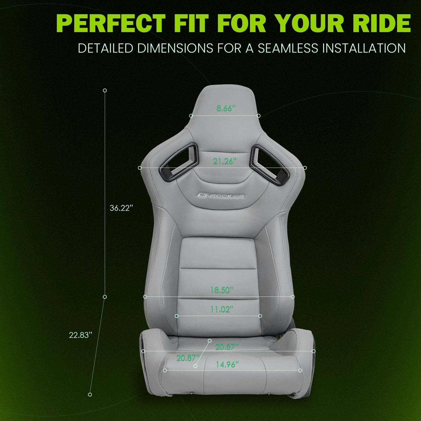 Universal Reclinable Left Driver Side Racing Seat Dual Slider