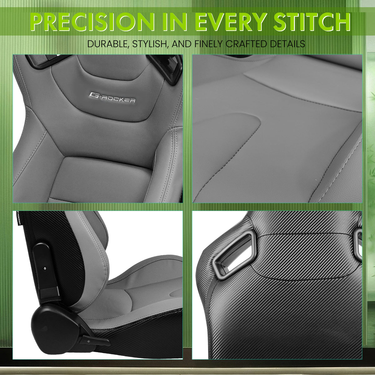 Universal Reclinable Right Passenger Side Racing Seat Dual Slider