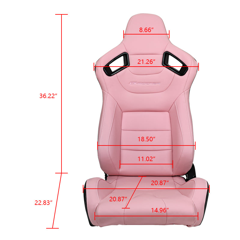 Universal Reclinable Left Driver Side Racing Seat Dual Slider