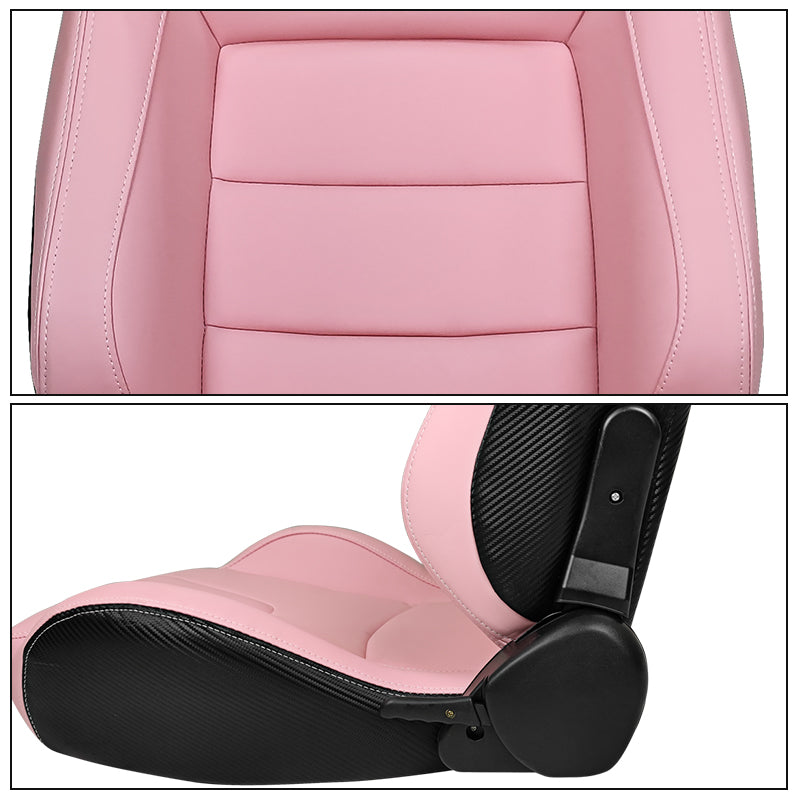 Universal Reclinable Left Driver Side Racing Seat Dual Slider