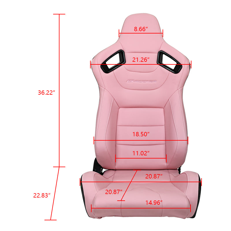 Universal Reclinable Right Passenger Side Racing Seat Dual Slider