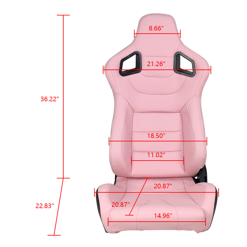 Universal Reclinable Left Driver Side Racing Seat Dual Slider